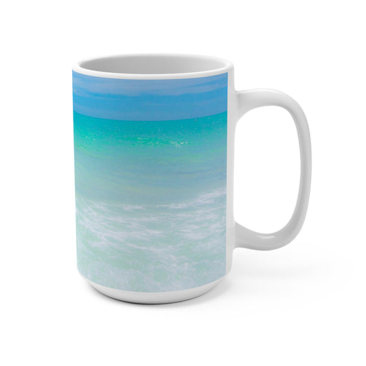Cotton Candy Sky Mug 15oz Floral Mug 15oz  Large White Ceramic Coffee Mug  15oz Tea Lover's Cup Oversized Coffee Mug