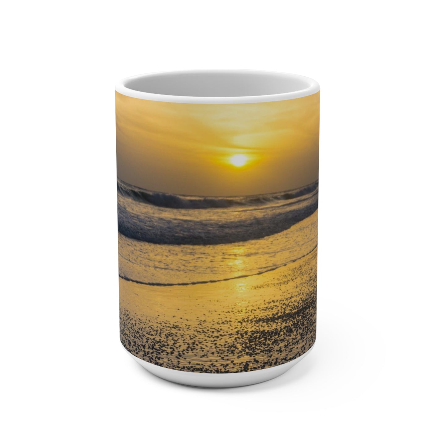 Anna Maria Island Splendor Mug 15oz Floral Mug 15oz  Large White Ceramic Coffee Mug  15oz Tea Lover's Cup Oversized Coffee Mug