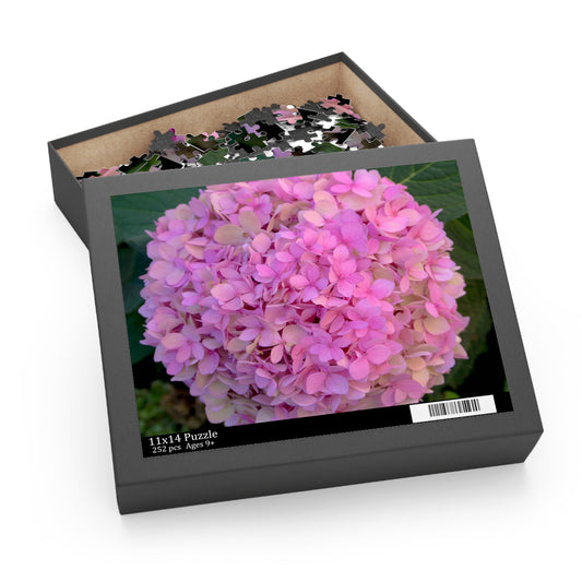 Pink Hydrangea Puzzle Floral Puzzle Nantucket Jigsaw Puzzle