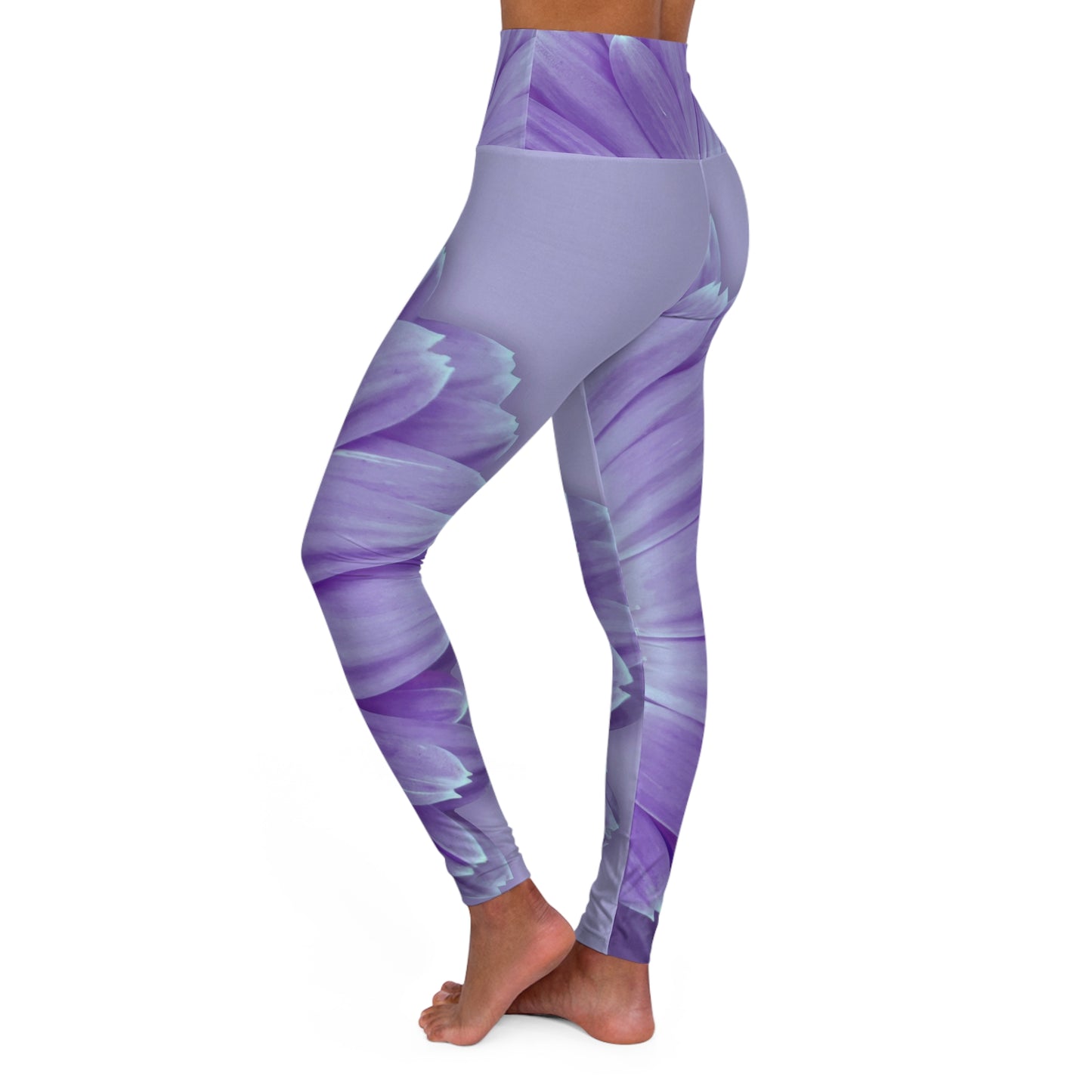 Lilac Gerber Daisy Yoga Leggings