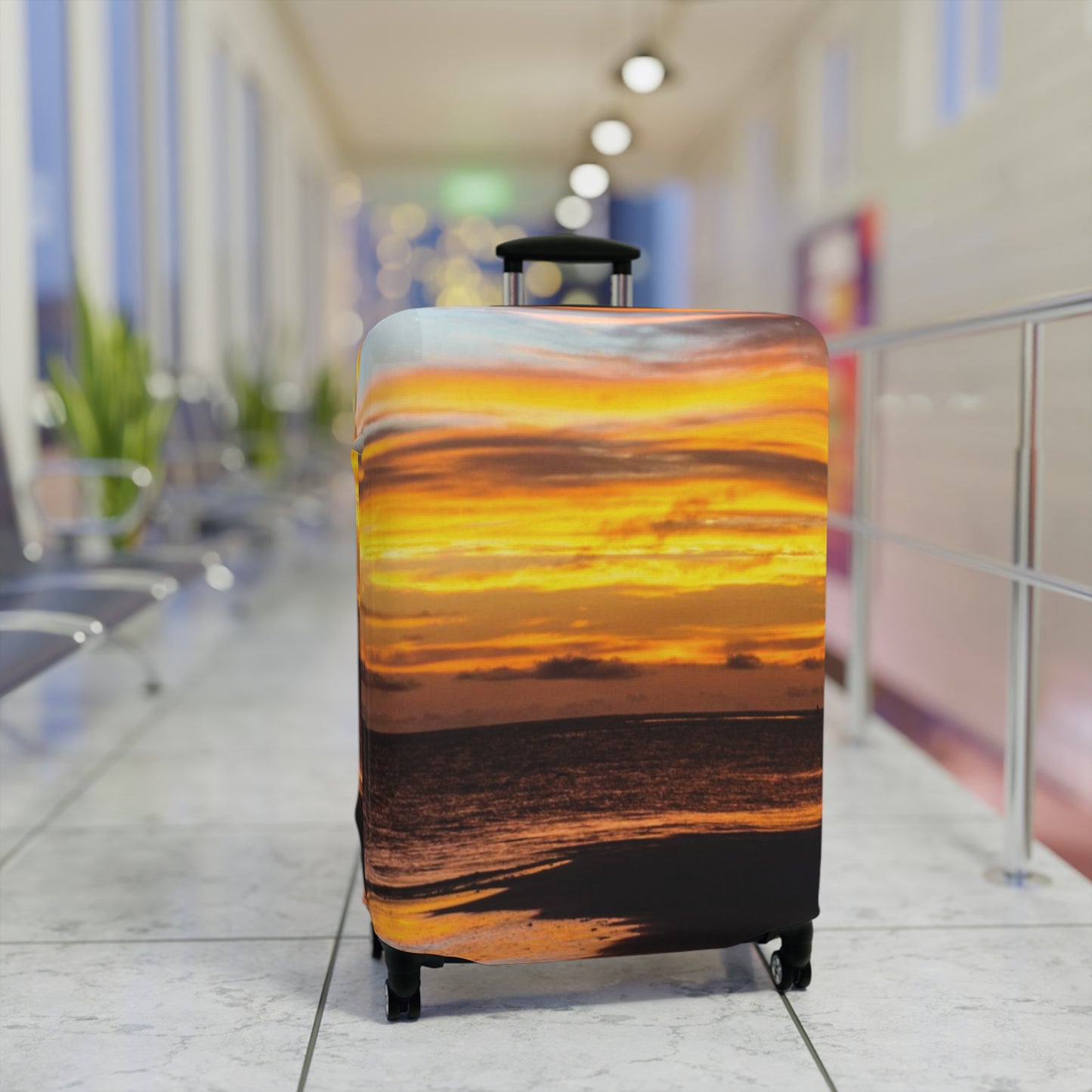 A Walk in the Sun Luggage Cover Luggage Cover Elastic Polyester-spandex Luggage Protector Baggage Carousel Protection Coverr