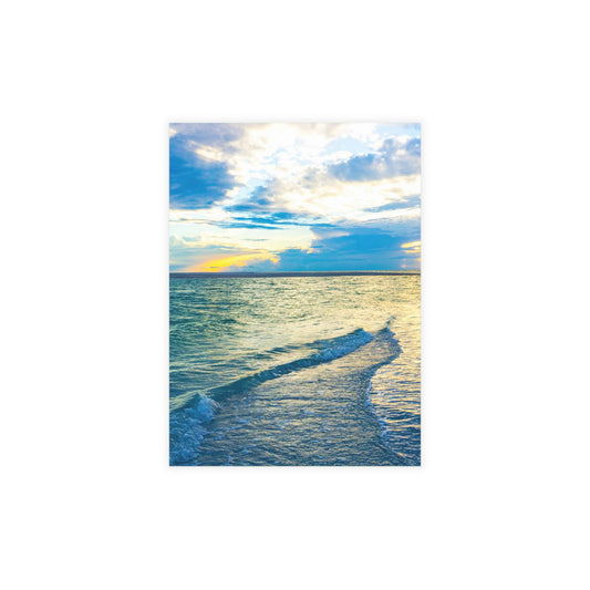 Blue Sea Glass Greeting Card Bundles (envelopes included)  Ocean-inspired Greeting Card Sizes Horizontal and Vertical Orientation