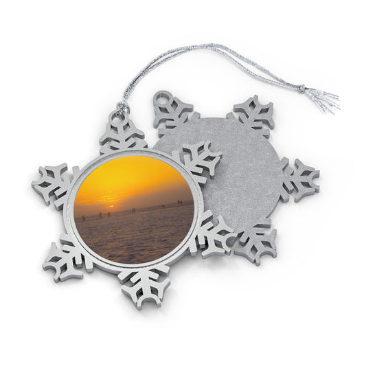 Blessing Pewter Snowflake Ornament Unique High-quality Pewter Ornaments with Picture