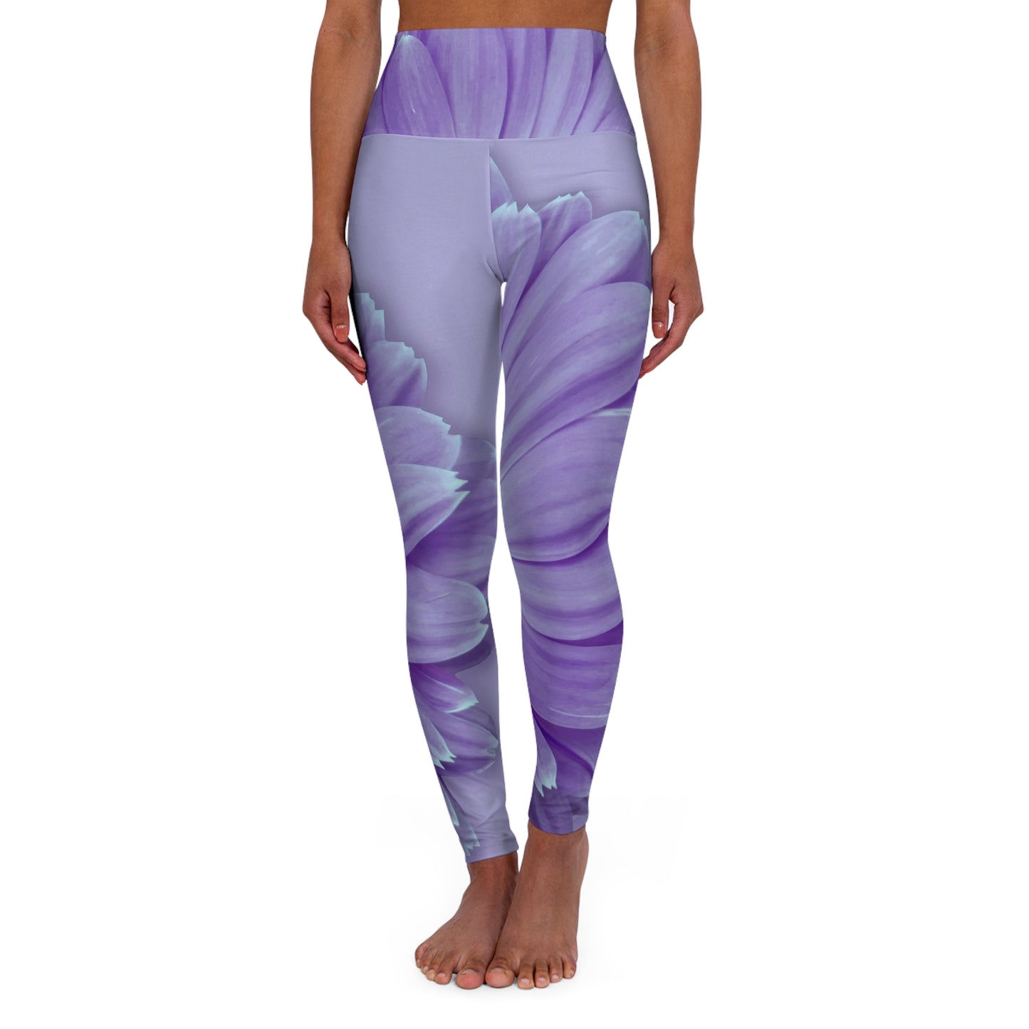 Lilac Gerber Daisy Yoga Leggings