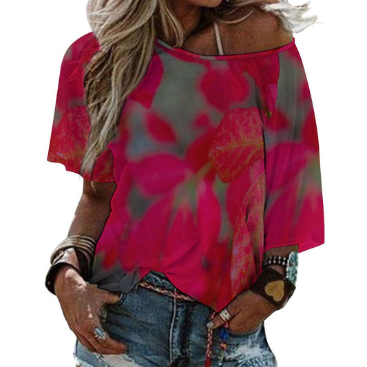 Mauve & Stone 180gsm Flowing Women’s Off the Shoulder Half-Sleeve T-shirt
