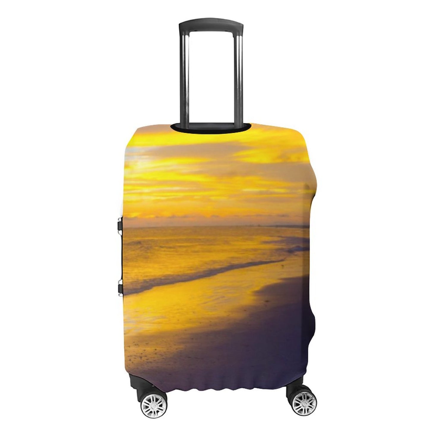 Sunset Sky Luggage Cover: Beach Travel Suitcase Protector
