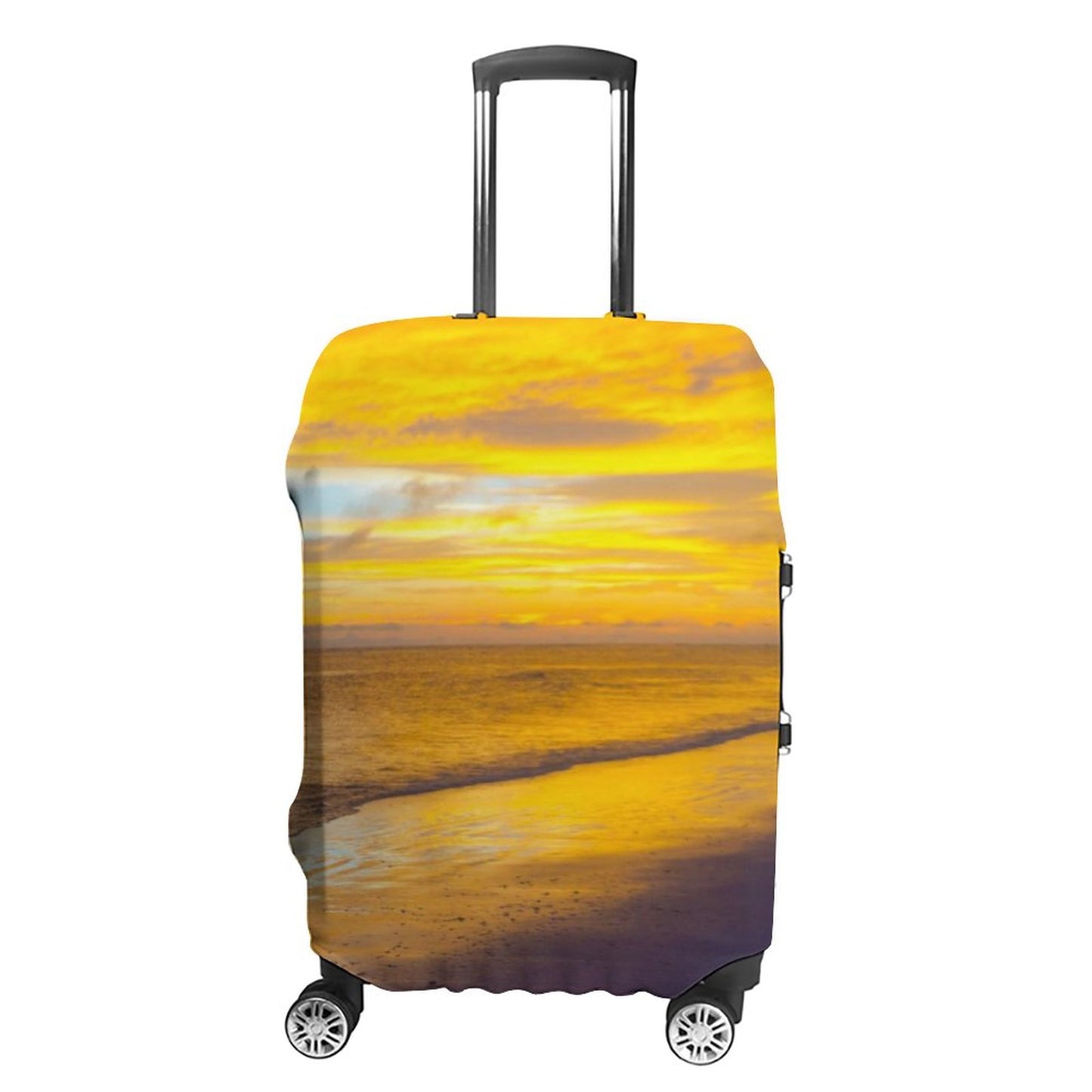 Sunset Sky Luggage Cover: Beach Travel Suitcase Protector