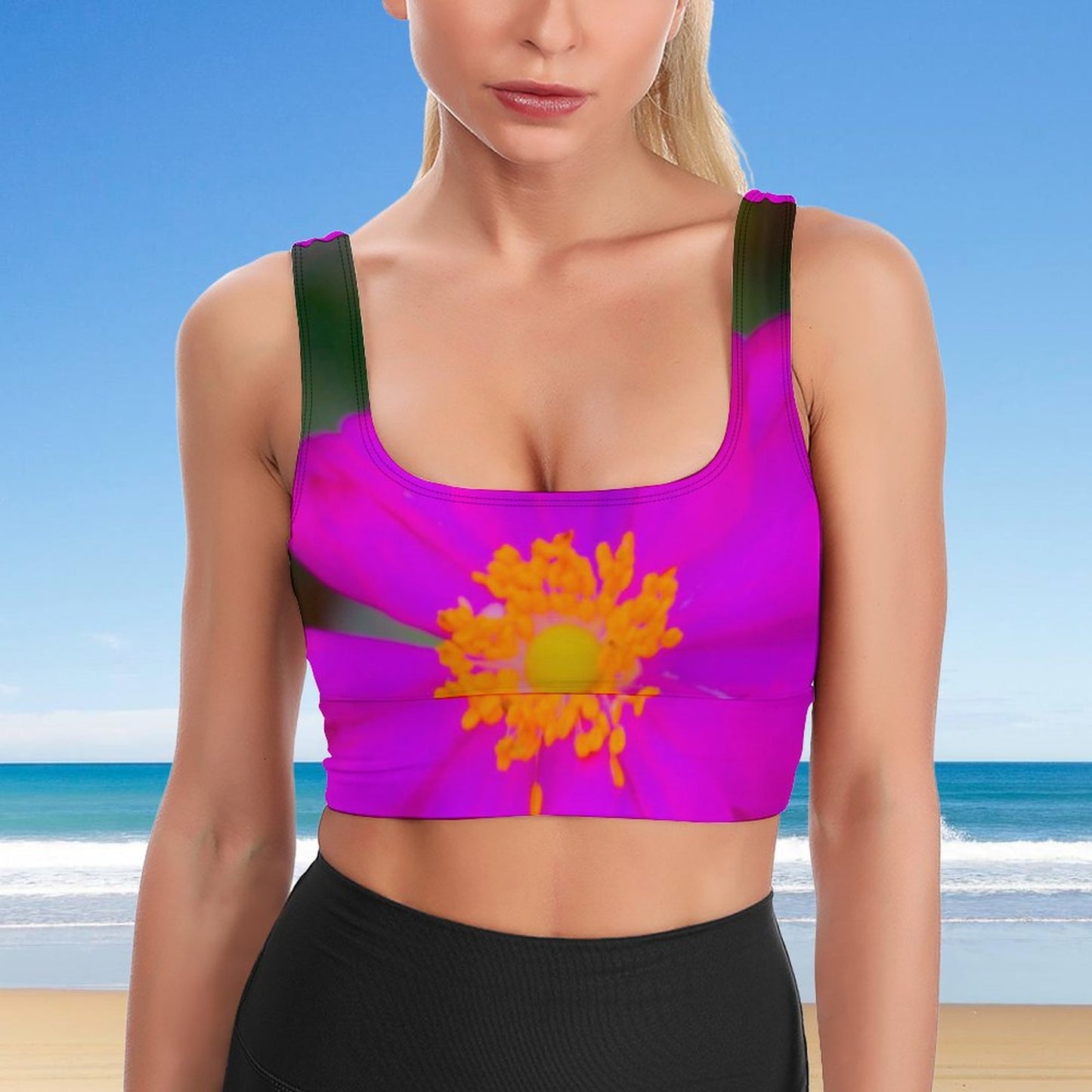 Custom Sports Bra Designs-Yoga Support Bras(All-Over Printing)
