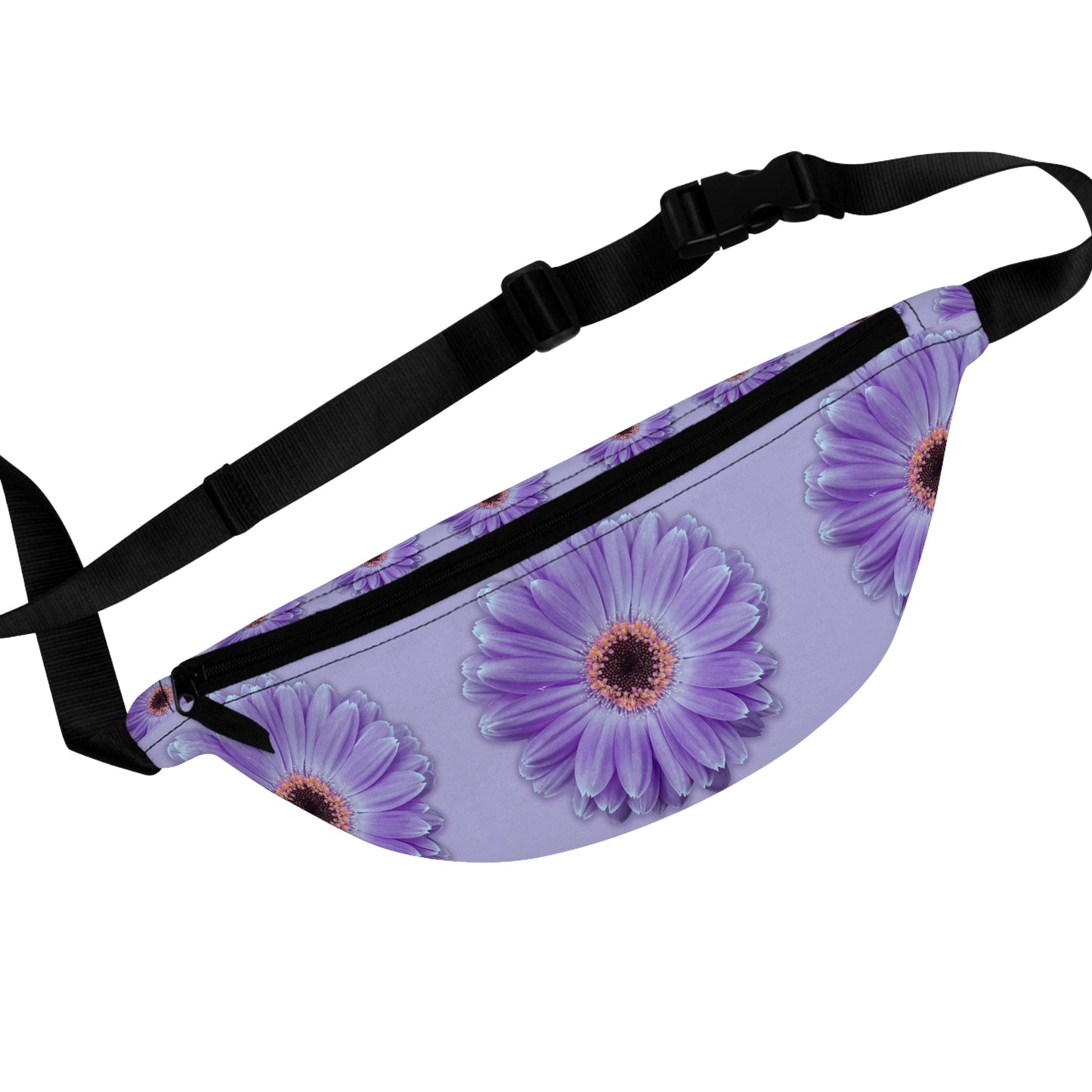 Floral Crossbody Bag for Women, Lilac Gerber Daisy CrossbodyPack, Travel Bag, Gift for Flower Lovers