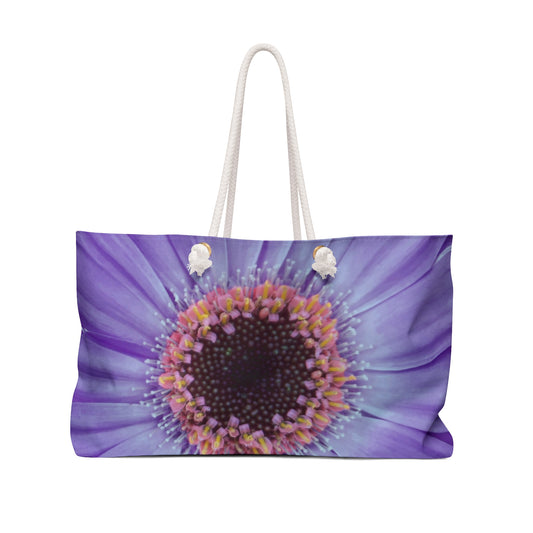 Lilac Gerber Daisy Weekender Bags