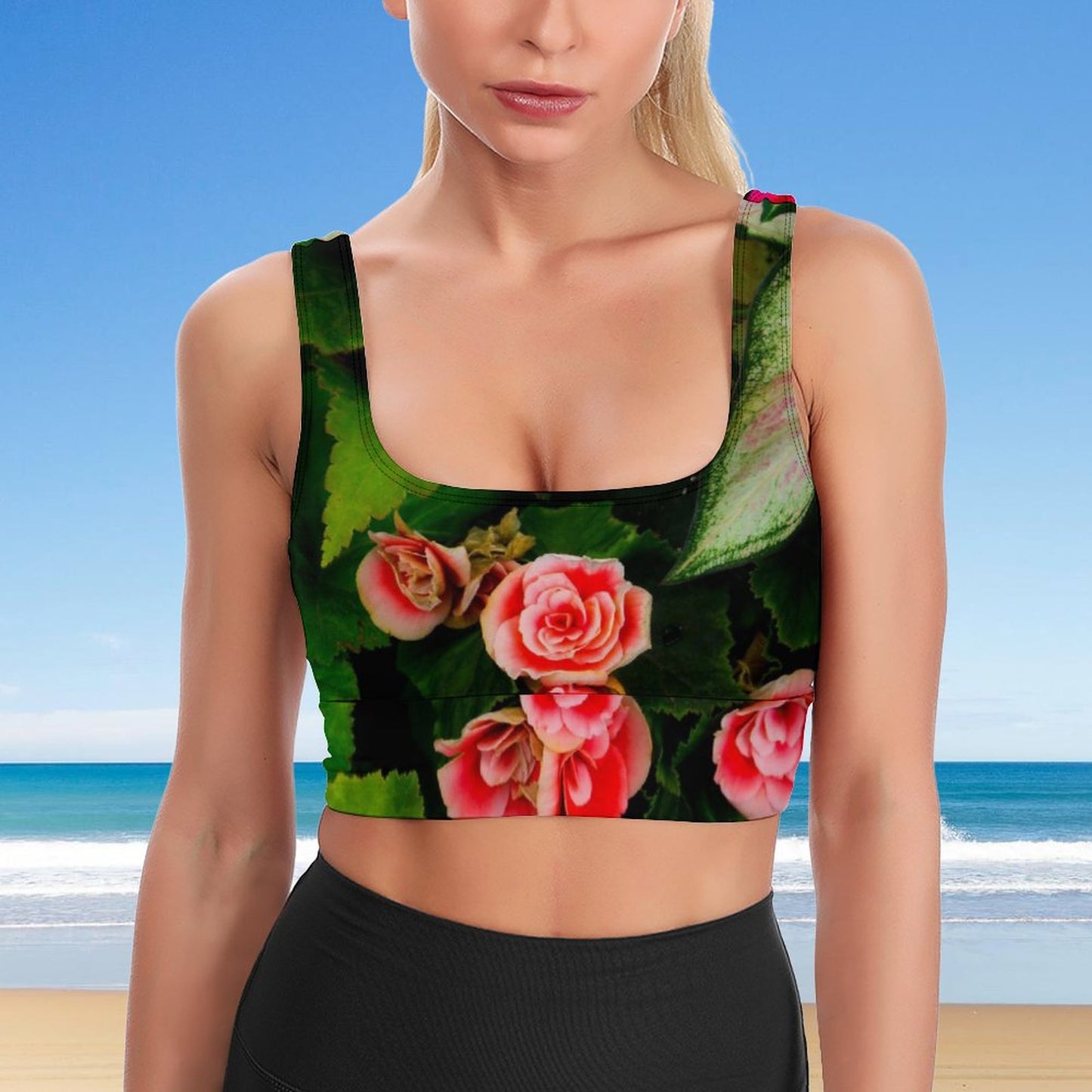 Custom Sports Bra Designs-Yoga Support Bras(All-Over Printing)