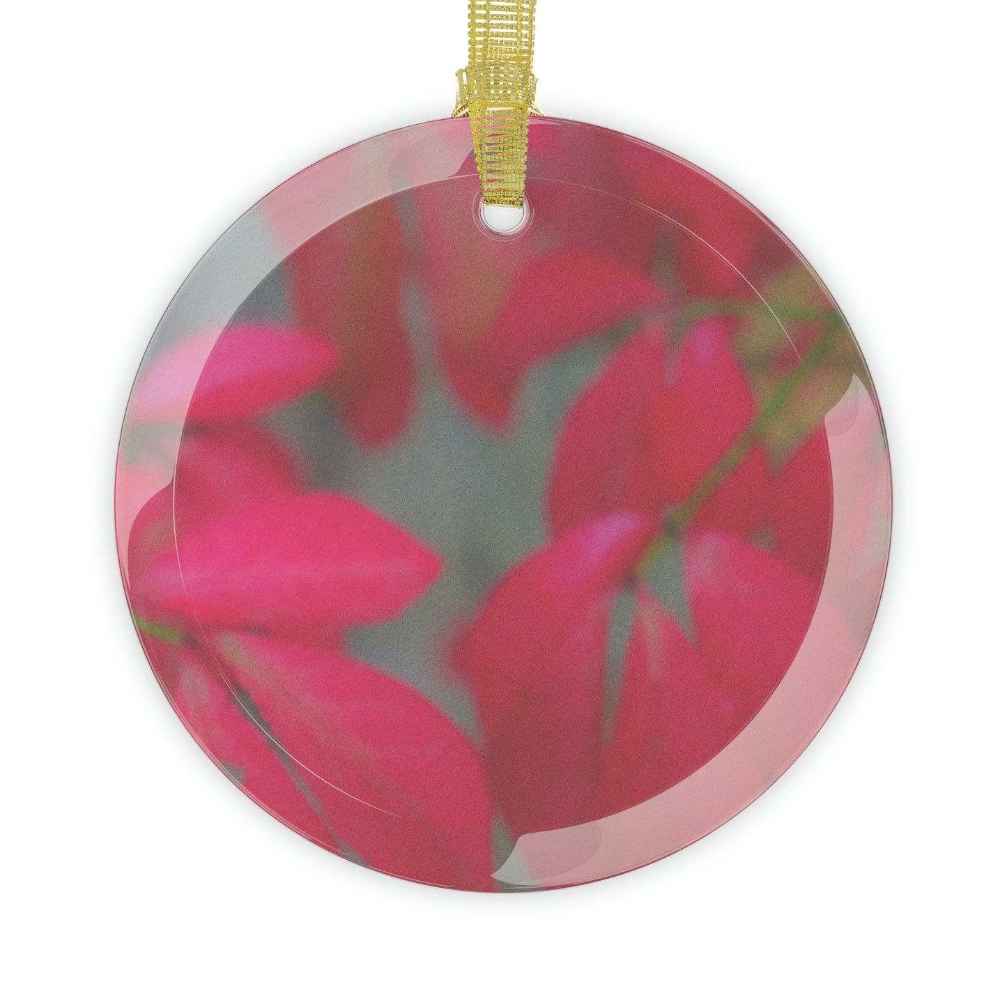 Beautifully Serene Glass Ornaments Unique Glass Ornaments Art  Artistic Holiday Decorations  Gold Ribbon Ornament Hangers
