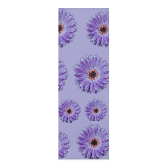 Lilac Gerber Daisy Yoga Mat, Exercise Mat, Purple Floral Meditation Mat, Fitness Mat, Pilates Mat, Non-Slip Yoga Mat, Workout Mat