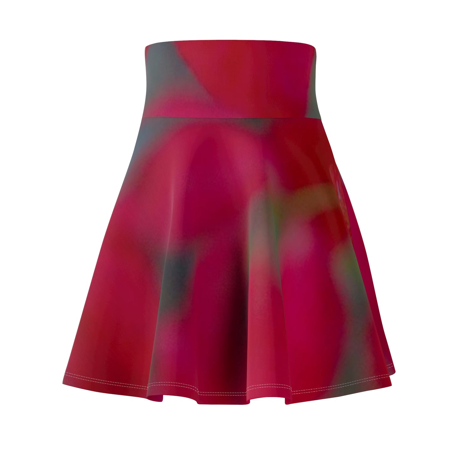 Red Floral Women's Skater Skirt (AOP) Pickleball Tennis Skirt