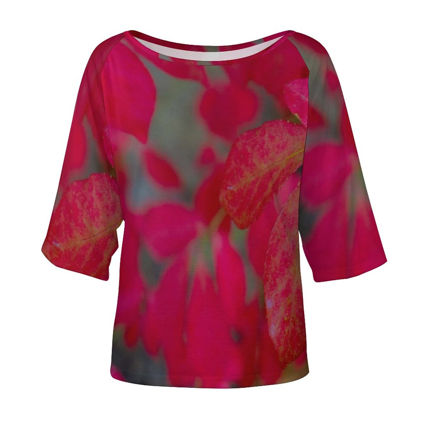 Mauve & Stone 180gsm Flowing Women’s Off the Shoulder Half-Sleeve T-shirt
