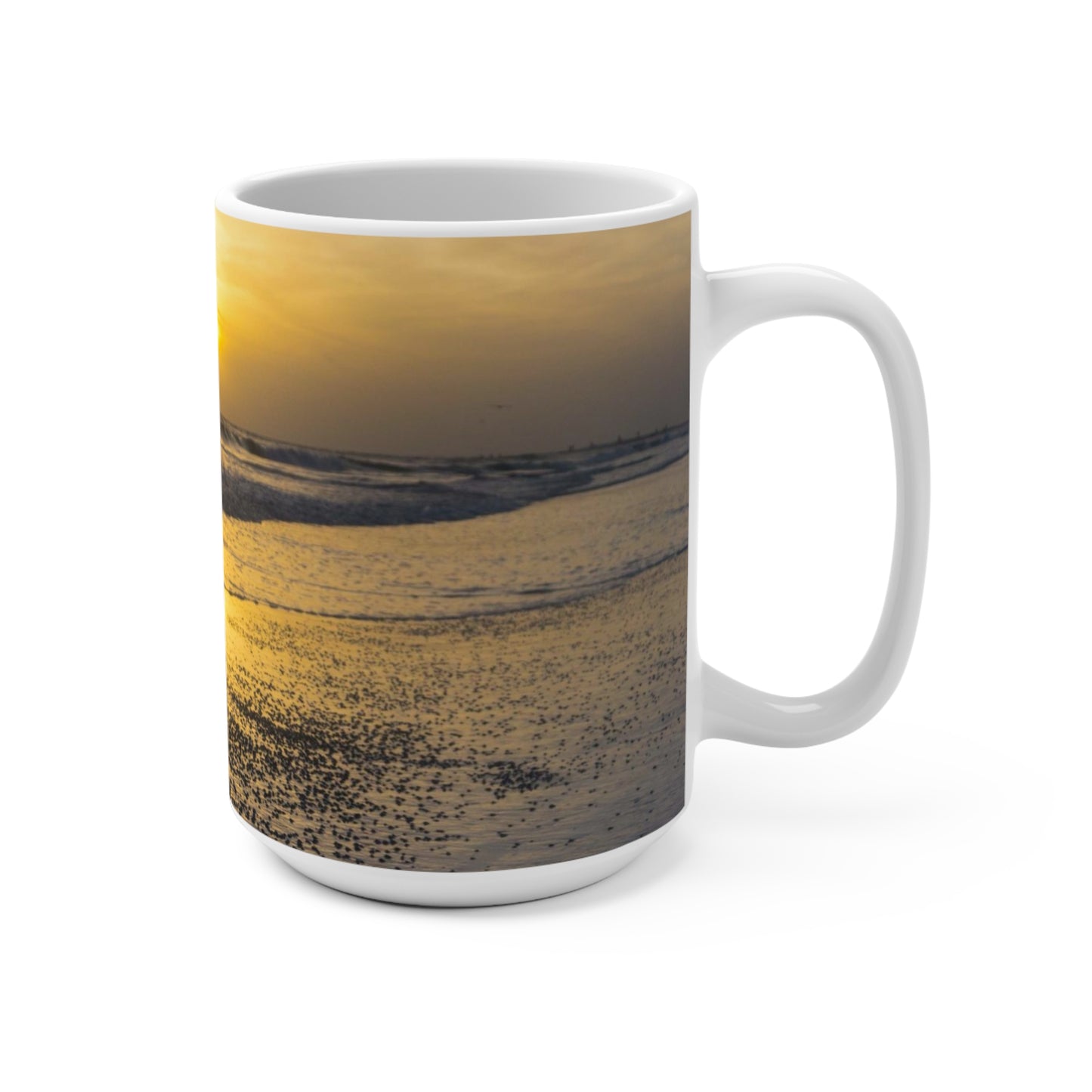 Anna Maria Island Splendor Mug 15oz Floral Mug 15oz  Large White Ceramic Coffee Mug  15oz Tea Lover's Cup Oversized Coffee Mug