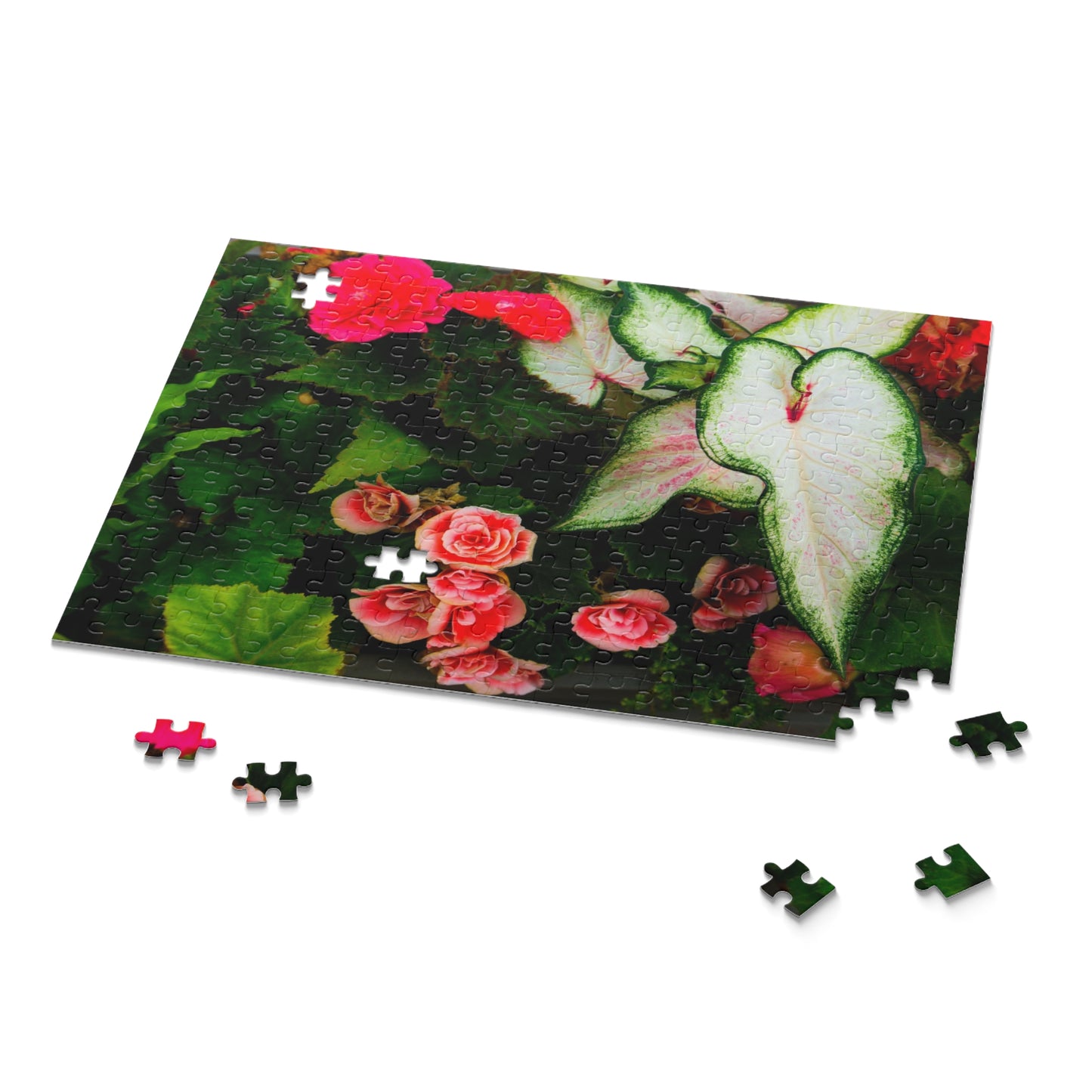 Red Floral Puzzle Jigsaw Puzzle in Gift-ready Box
