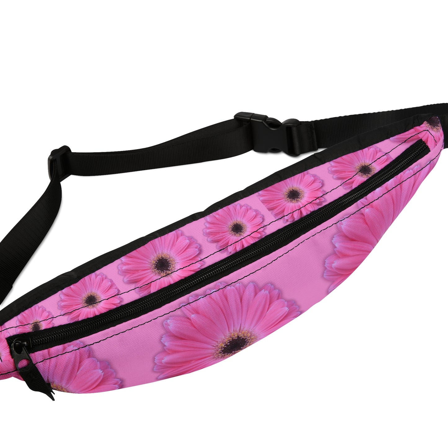 Pink Gerber Daisy Floral Crossbody Bag