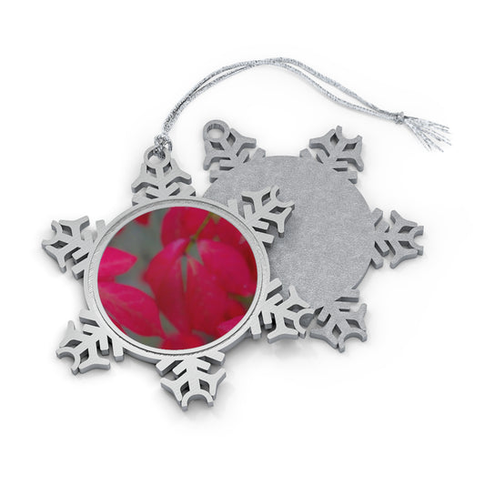 Beautifully Serene Pewter Snowflake Ornament Unique High-quality Pewter Ornaments with Picture