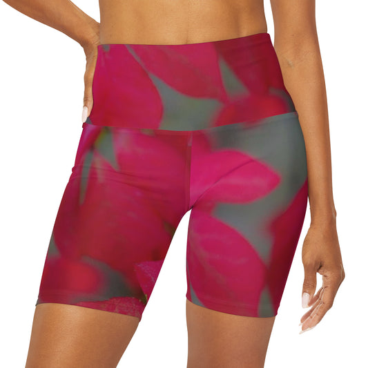 High Waisted Floral Yoga Shorts| Short Yoga Leggings