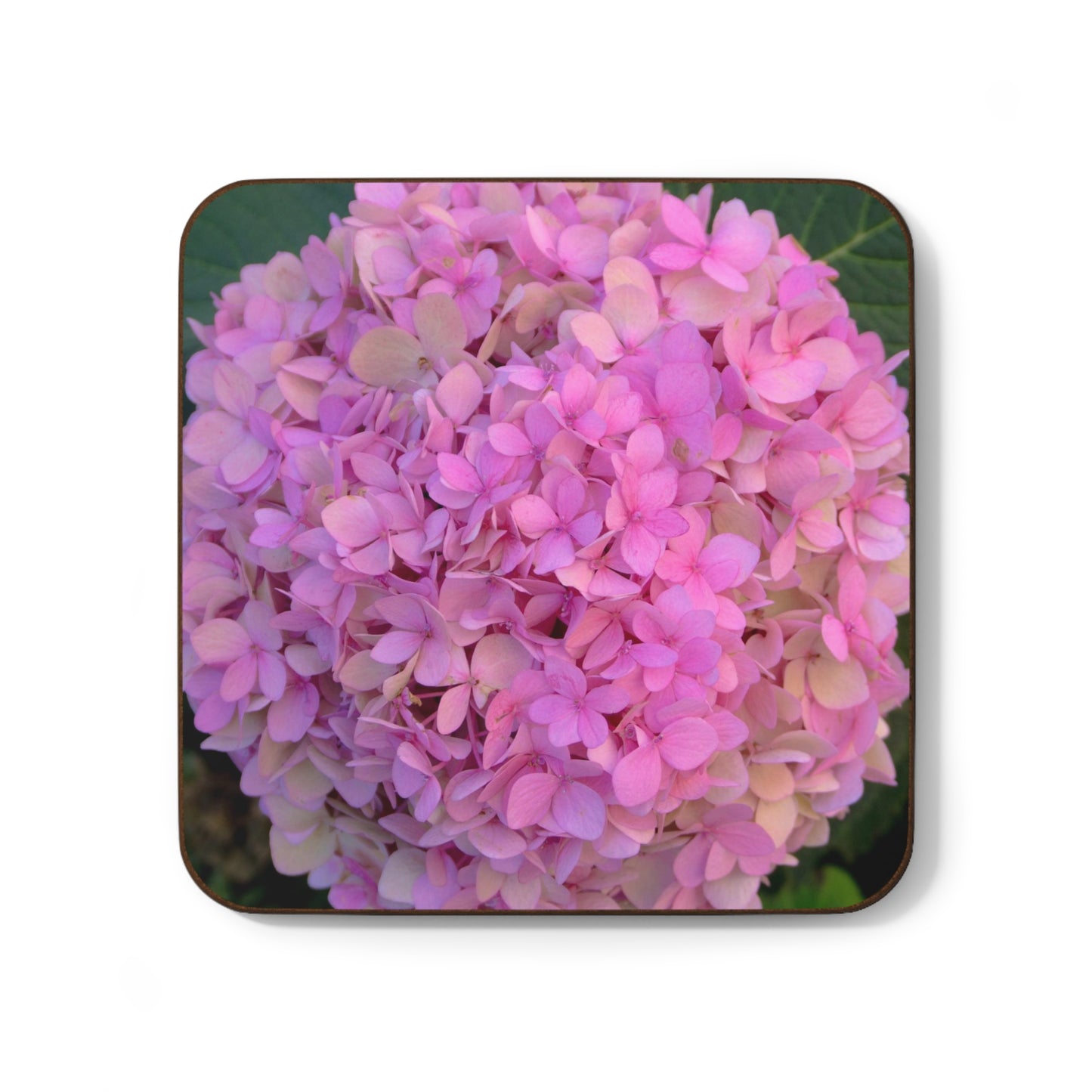 Blush Globe of Hydrangea Hardboard Back Coaster | Stylish Floral Coaster | Housewarming Gift |Corporate Gift | Home Decor | Home Accessories | Gifts