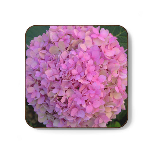 Blush Globe of Hydrangea Hardboard Back Coaster | Stylish Floral Coaster | Housewarming Gift |Corporate Gift | Home Decor | Home Accessories | Gifts