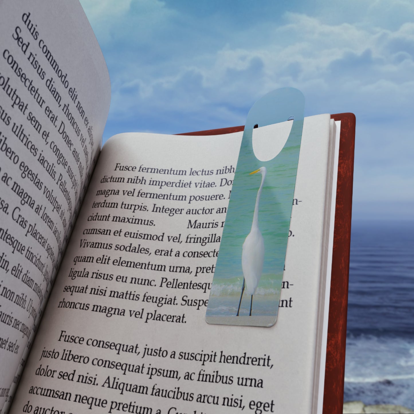 Snow Bird Crane of Longboat Key, Bookmark Ideal Gift for Book Lovers  Bookmark with Slot to Hold Pages in Place