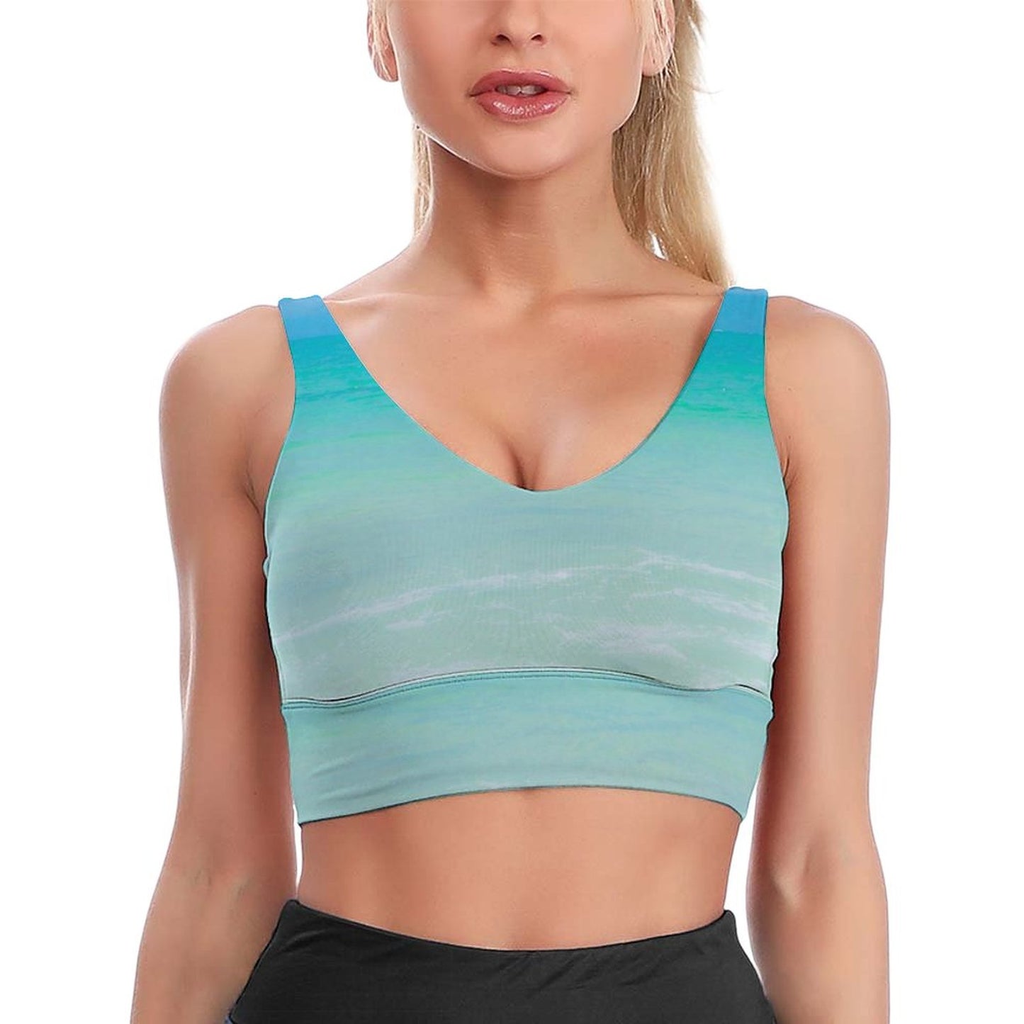Indigo Blue Sports Yoga Bra Ocean Blue Padded Bra