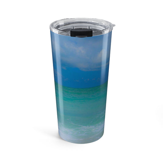 Stylish Indigo Heart Tumbler 20oz Tumbler | Stainless Steel Travel Tumbler | Vacuum-insulated Mug | Durable On-the-go Cup | Gifts | Longboat Key
