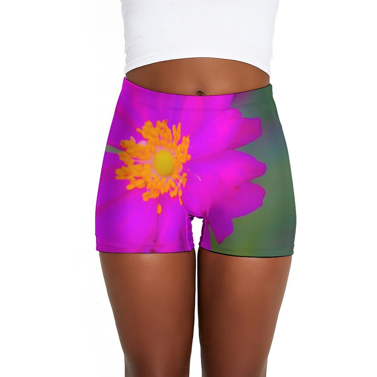 Ladies Flower Pop Pink Swim Shorts