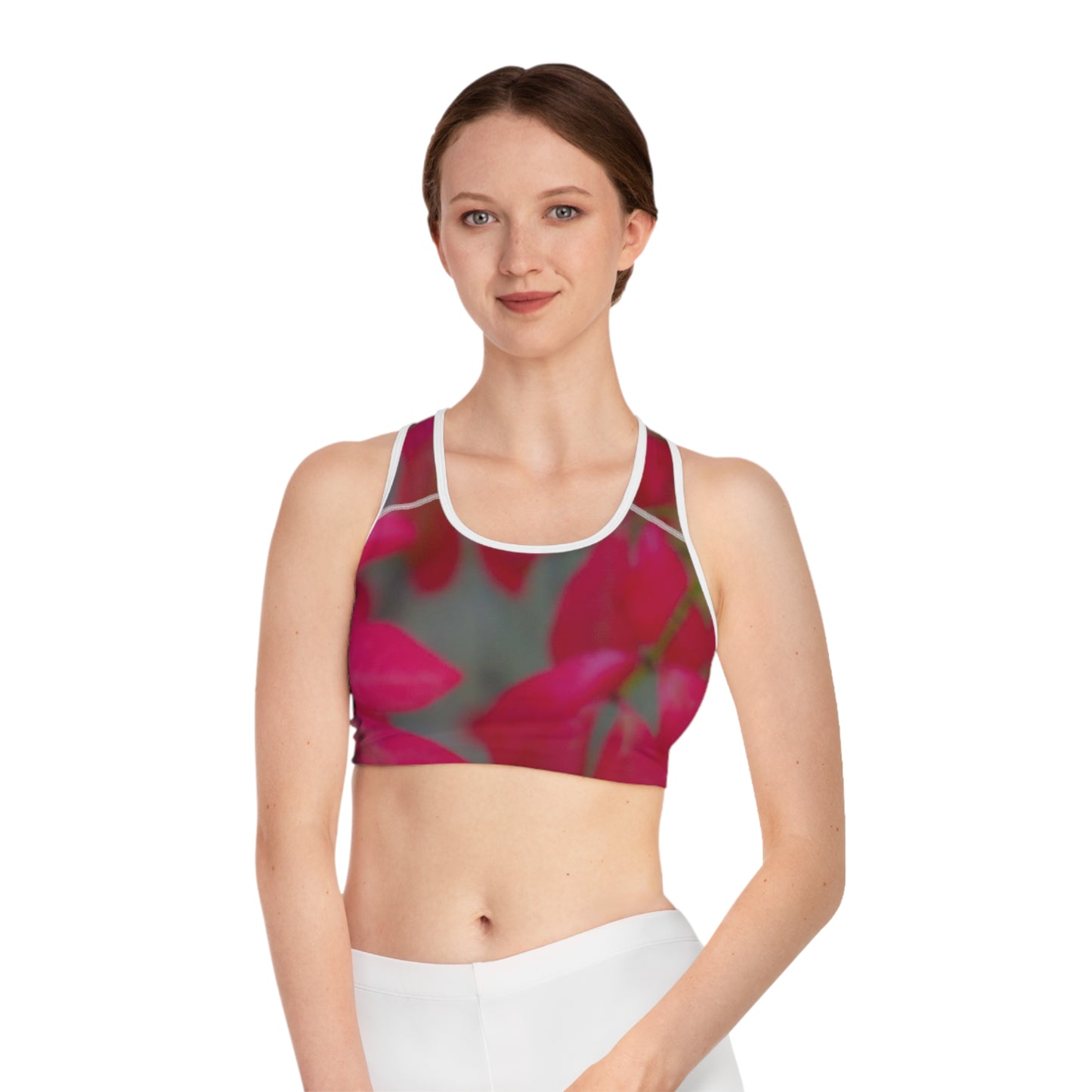 Floral Women Sports Bra, Floral Yoga Bra