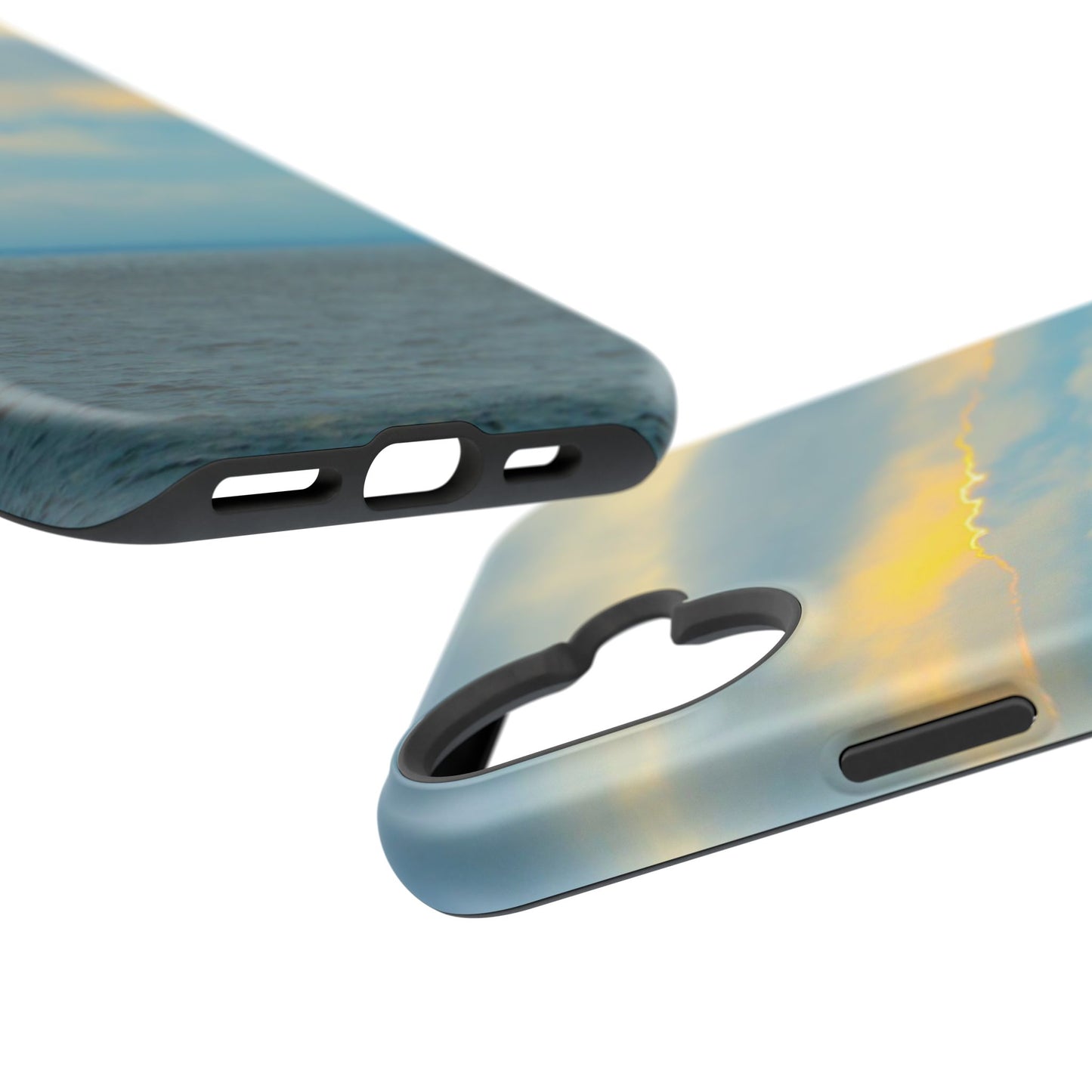 Baby Blues of Nantucket Sea Inspired MagSafe Tough Cases MagSafe Tough iPhone Cases|Durable and Flexible| Impact-resistant MagSafe|Electronic Accessories| Nantucket|Sunset