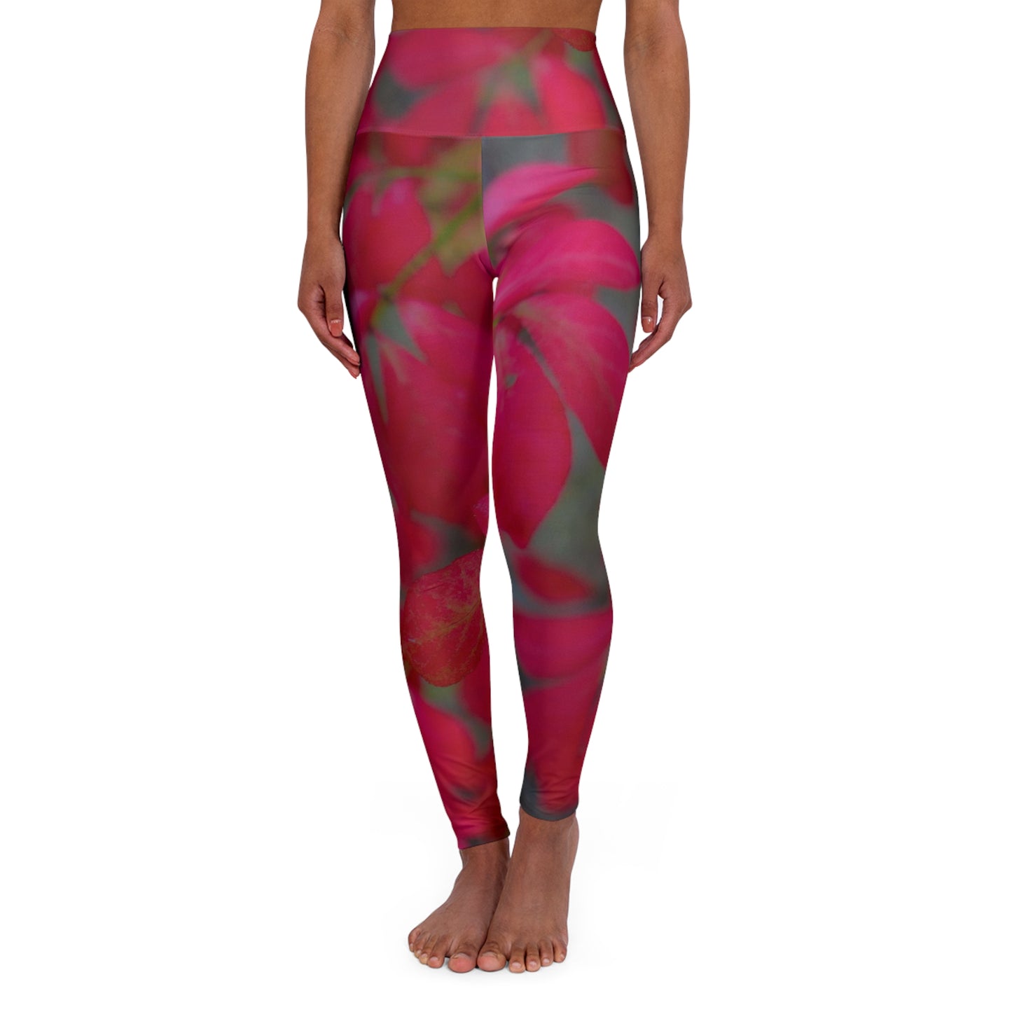 Mauve & Grey Yoga Leggings, Skinny Fit Athletic Floral Pants, Gifts for Her, High Waisted Leggings, Workout Pants