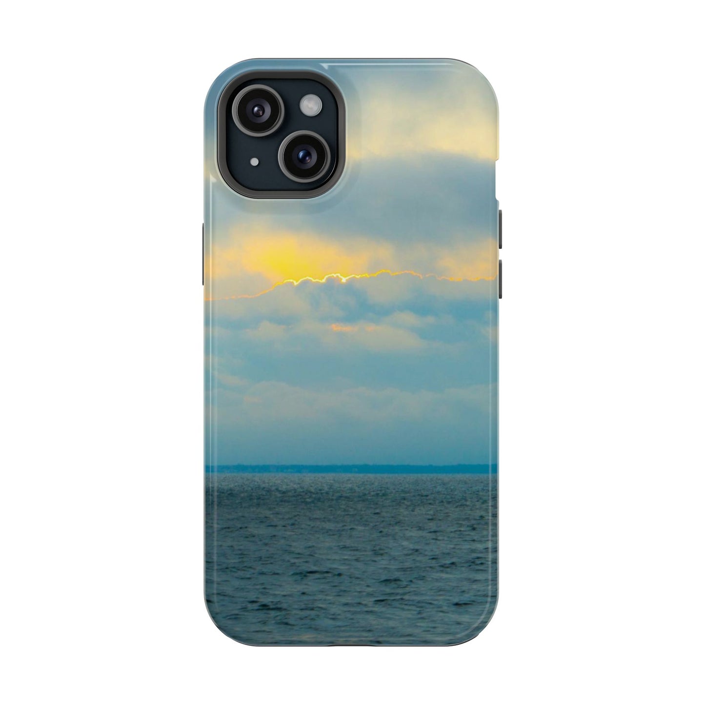 Baby Blues of Nantucket Sea Inspired MagSafe Tough Cases MagSafe Tough iPhone Cases|Durable and Flexible| Impact-resistant MagSafe|Electronic Accessories| Nantucket|Sunset