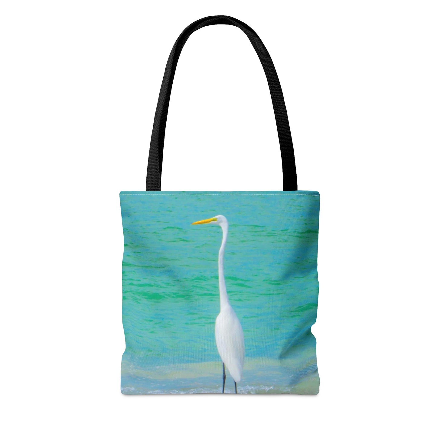 Snow Bird Crane AOP Tote Shopping Tote Bag Travel Tote Bag  High-quality Tote Bag  Durable Season-lasting Tote Bag