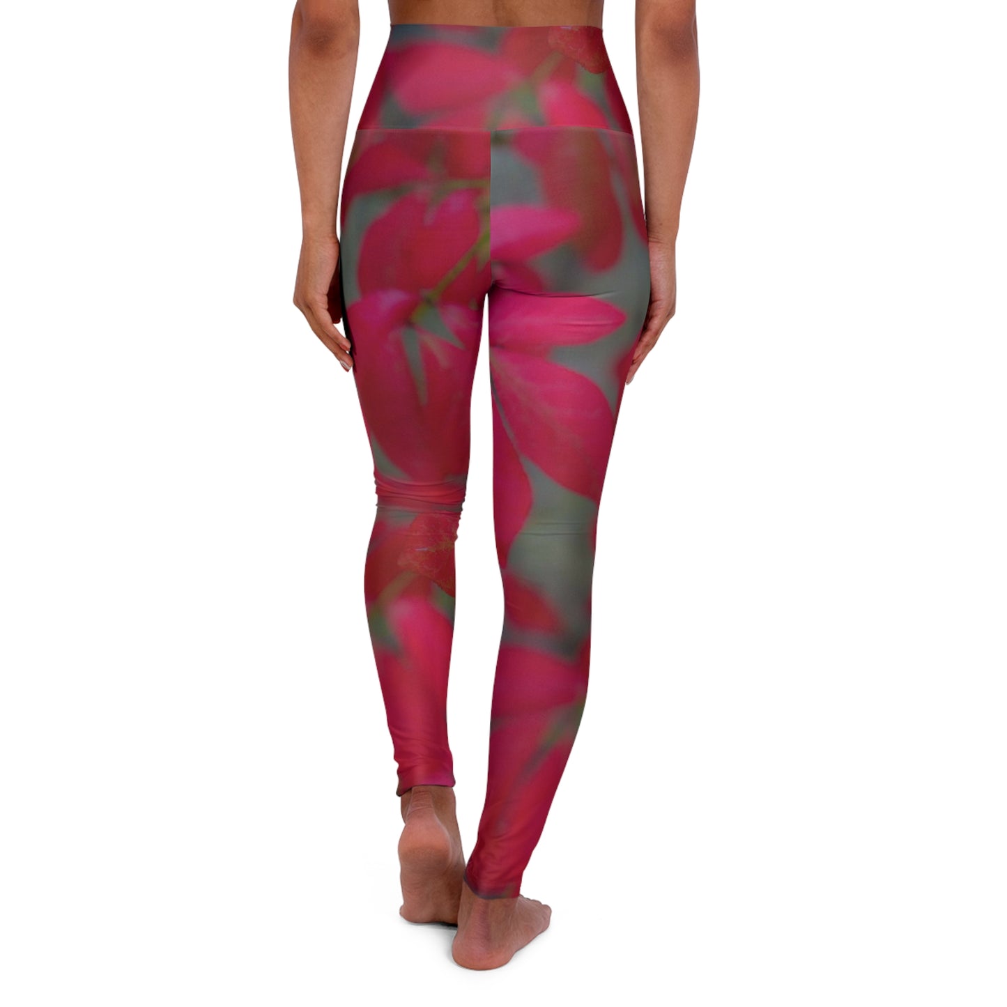 Mauve & Grey Yoga Leggings, Skinny Fit Athletic Floral Pants, Gifts for Her, High Waisted Leggings, Workout Pants