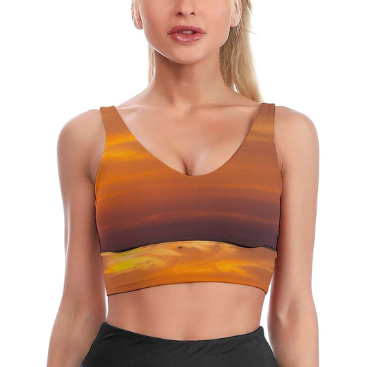 Fire Sports Yoga Bra, Ocean Inspired Orange