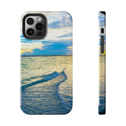 Blue Sea Glass Ocean Inspired Tough Phone Cases| Case-Mate Tough iPhone Phone Cases| Polycarbonate and Rubber Phone Case|Electronic Accessories|Siesta Key|Great for Fall|