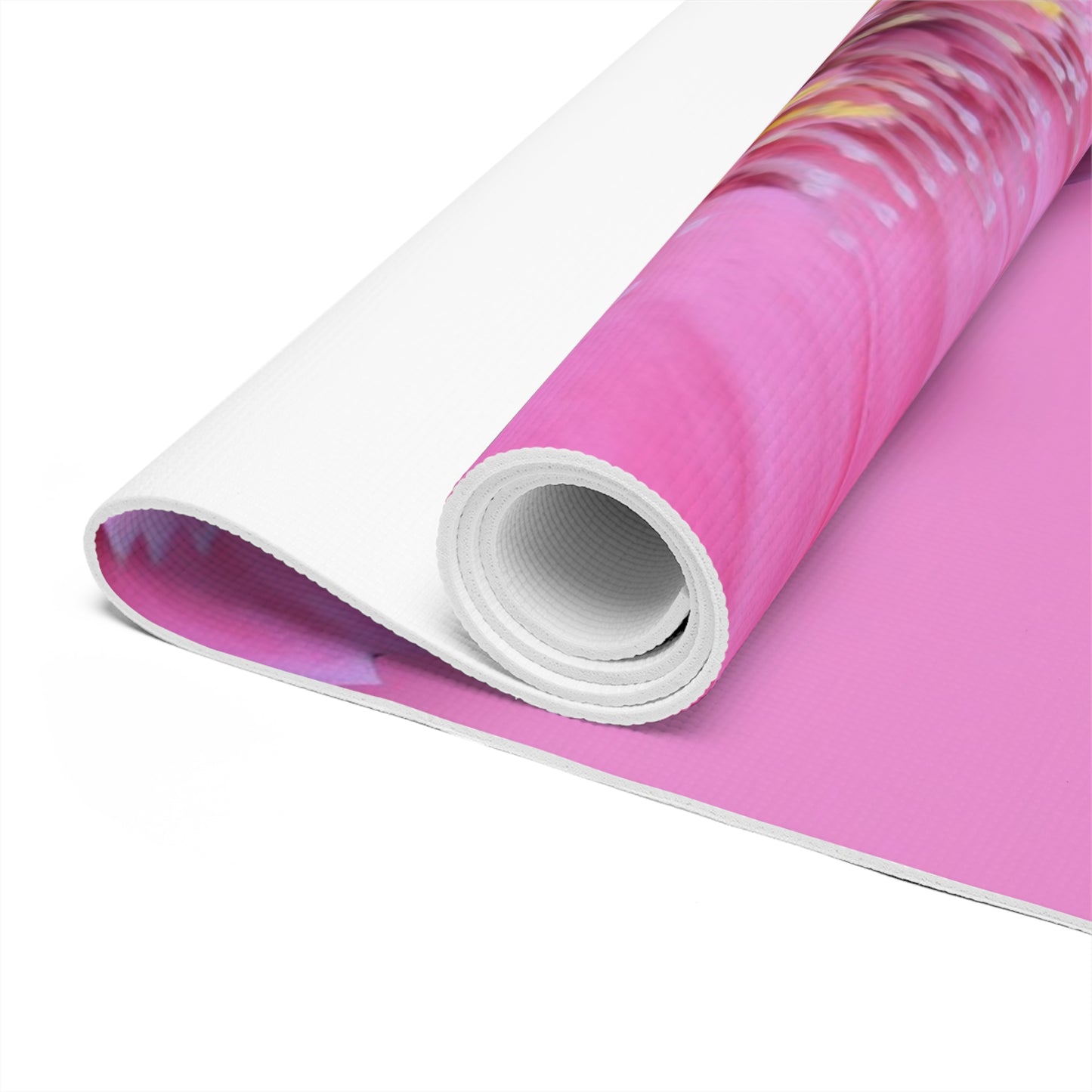 Pink Gerber Daisy Yoga Mat, Floral Exercise Mat, Meditation Mat, Foam Exercise, Workout Gear, Fitness Accessories, Pilates Mat