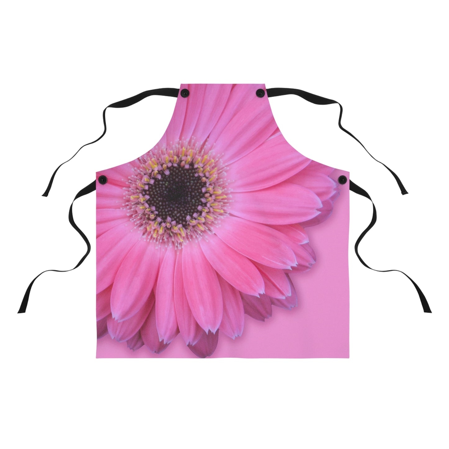 Pink Gerber Daisy Floral Cooking Apron|Chef Apron|Baking Lover|Mother's Day Gift