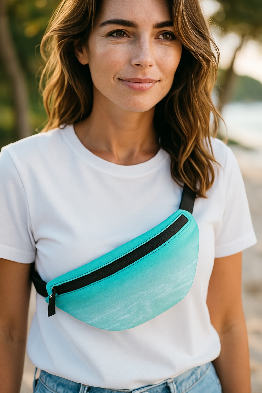 Blue Cotton Candy Sky Coastal Crossbody Bag