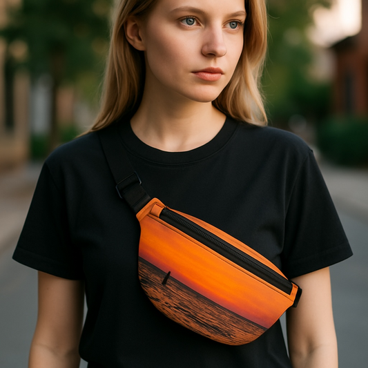 Orange Sunset Inspired Crossbody Bag