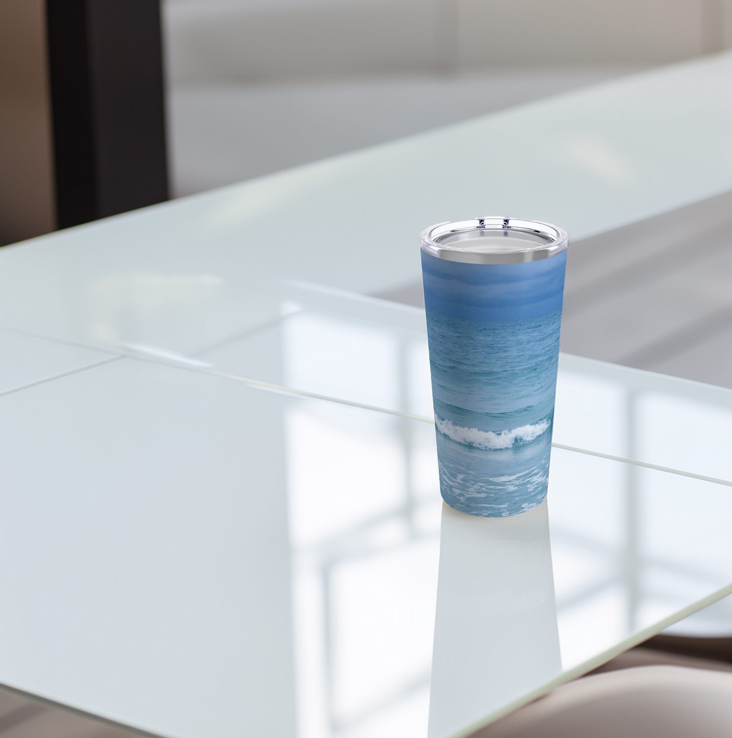 A Blue Paradise Tumbler 20oz Tumbler 20oz | A Blue Paradise Stainless Steel Travel Tumbler Vacuum-insulated Mug  Glossy Finish Drinkware