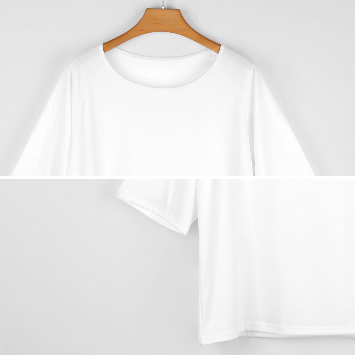 180gsm Women’s Off the Shoulder Half-Sleeve T-shirt