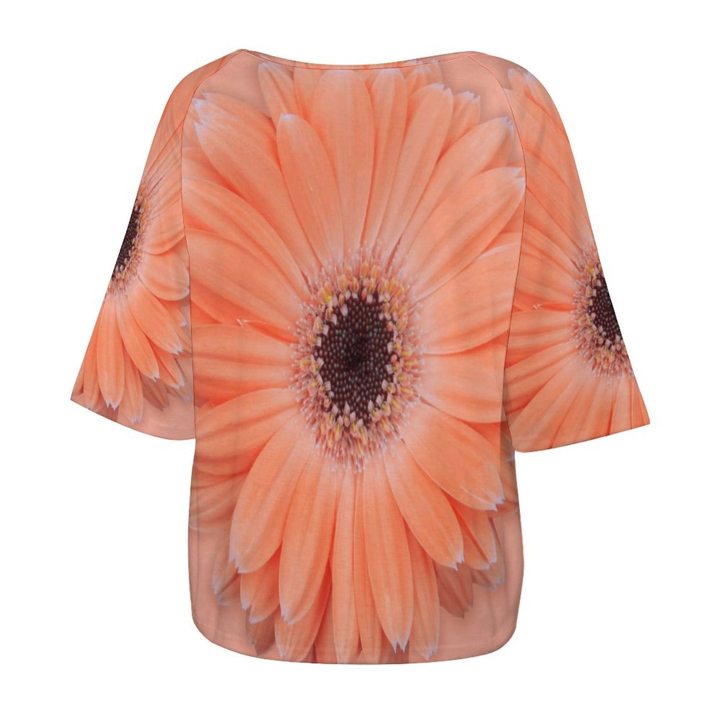 Apricot Gerber Daisy180gsm Women’s Off the Shoulder Half-Sleeve T-shirt