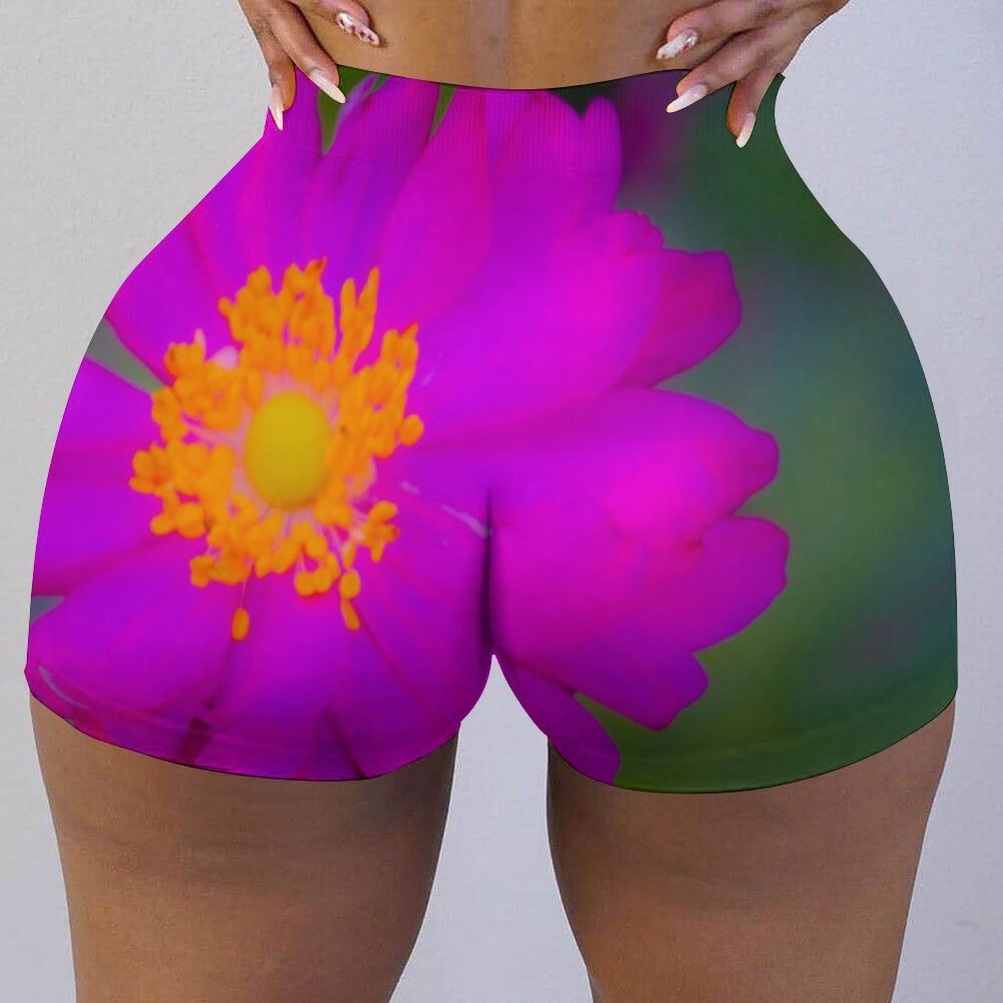 Ladies Flower Pop Pink Swim Shorts