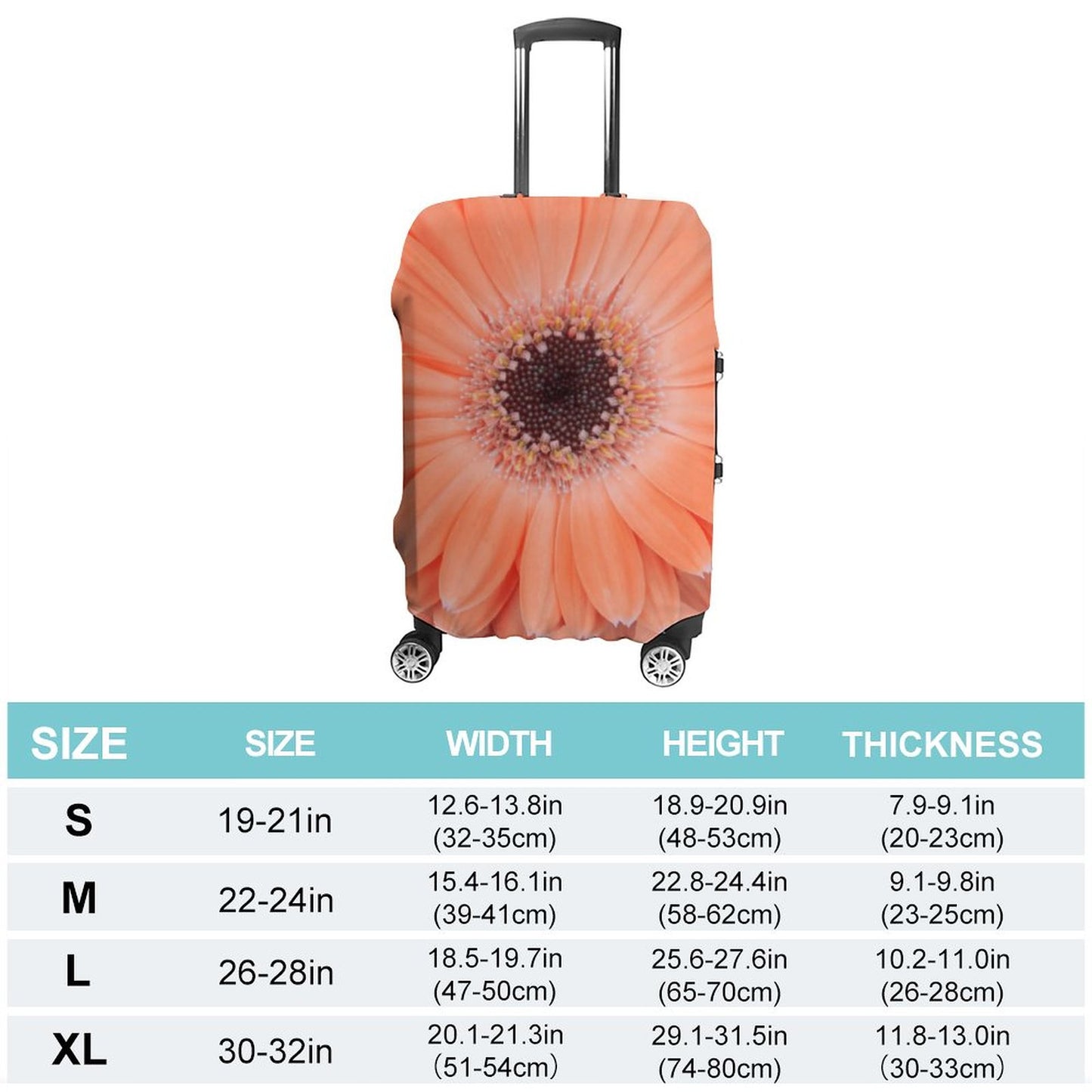 Peach Luggage Cover