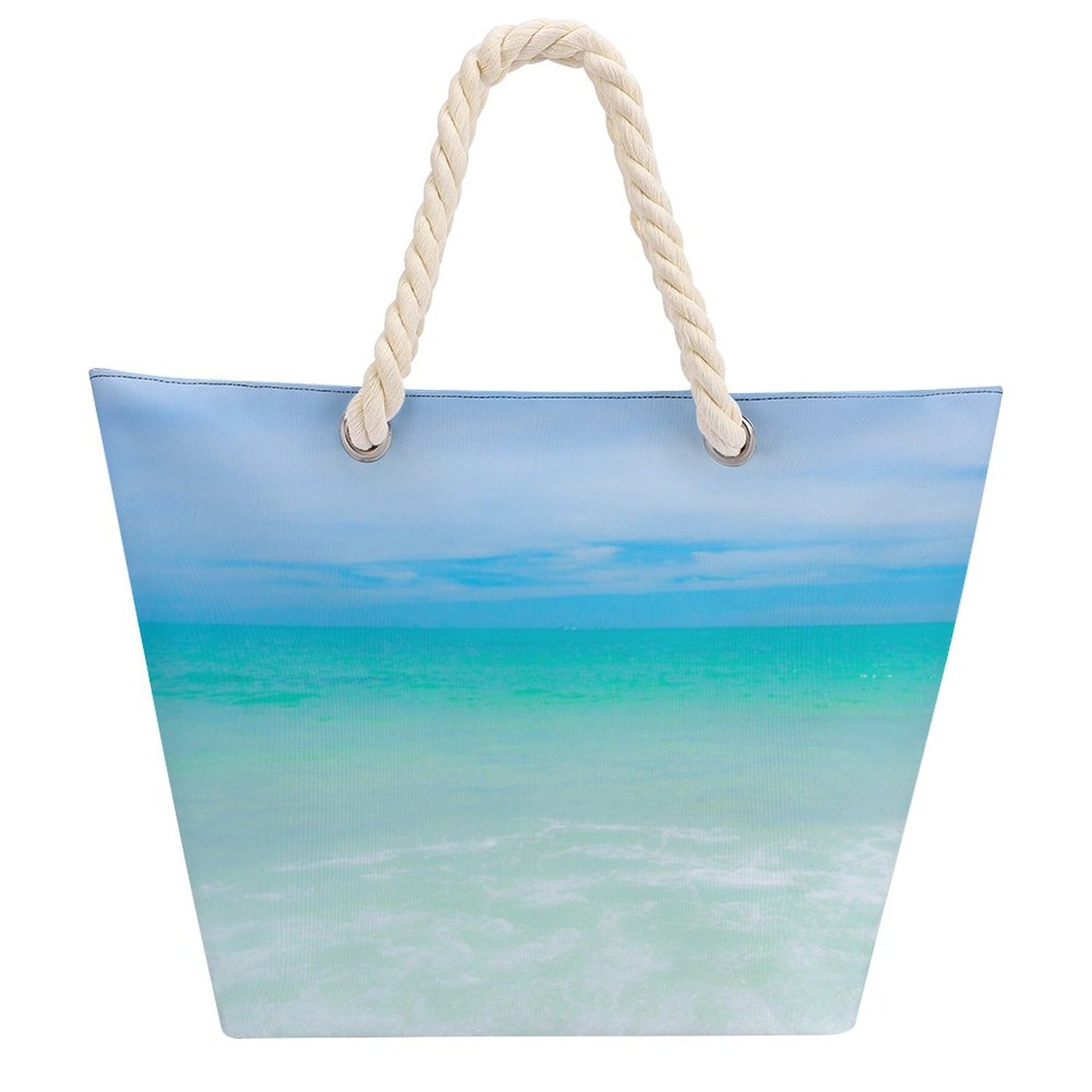 Large Indigo Jute Tote Bag