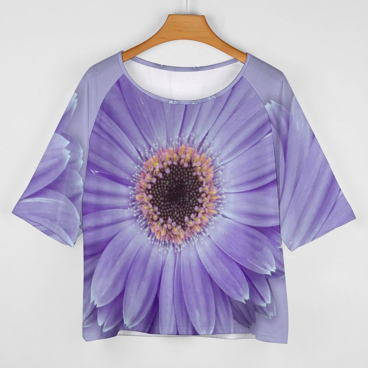 180gsm Women’s Off the Shoulder Half-Sleeve T-shirt