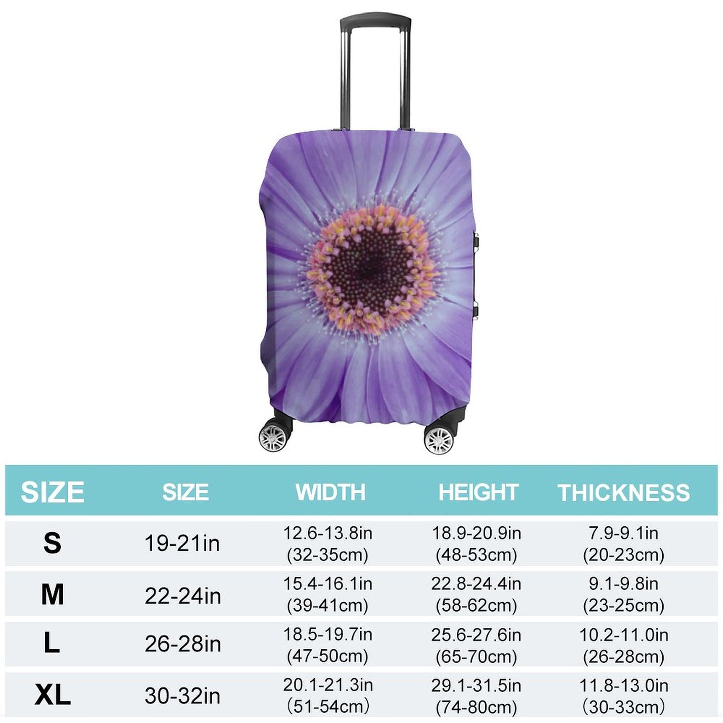 Lilac Gerber Daisy Purple Luggage Cover